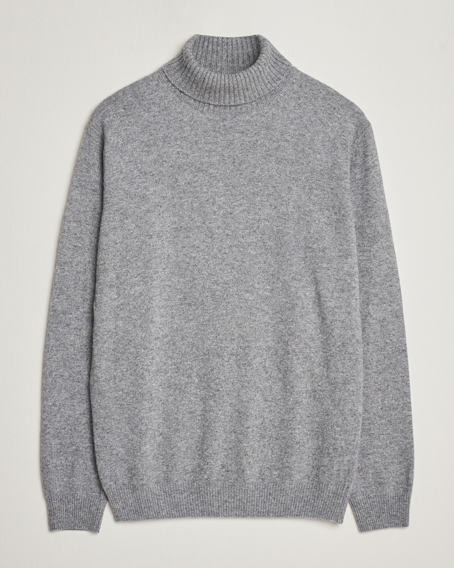 Herre | Gensere | Oscar Jacobson | Salim Wool/Cashmere Rollneck Light Grey