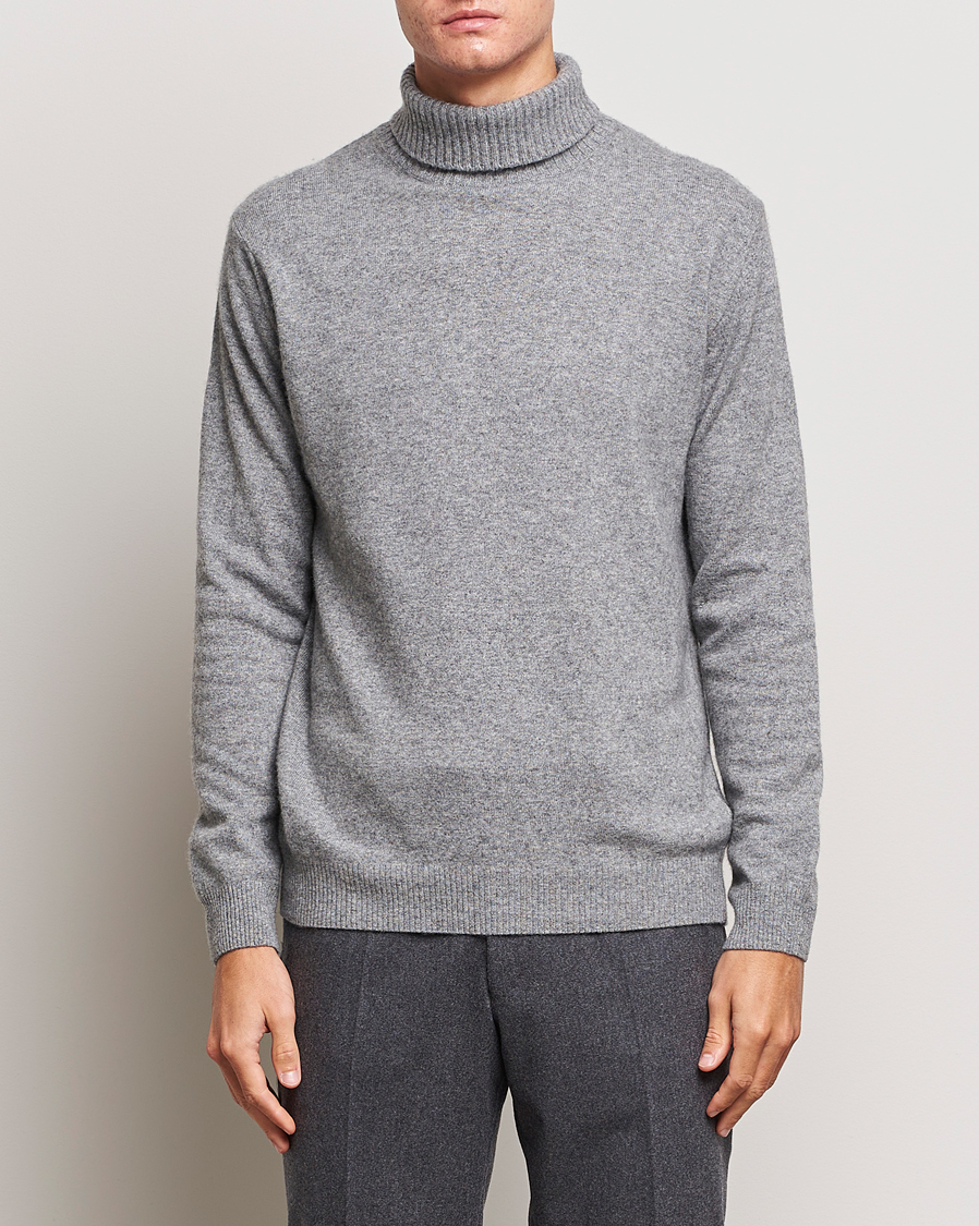 Herre | Gensere | Oscar Jacobson | Salim Wool/Cashmere Rollneck Light Grey