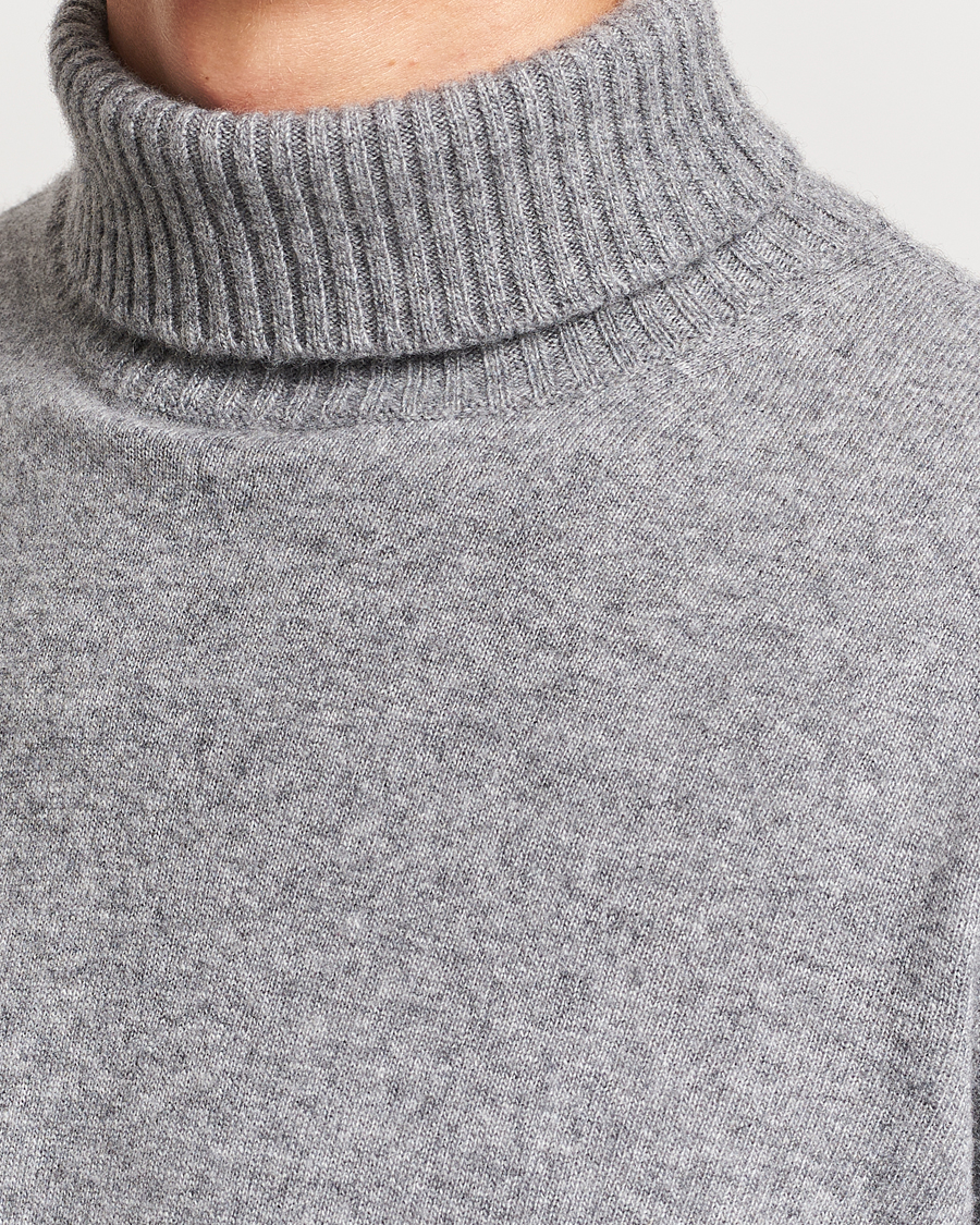 Herre | Gensere | Oscar Jacobson | Salim Wool/Cashmere Rollneck Light Grey