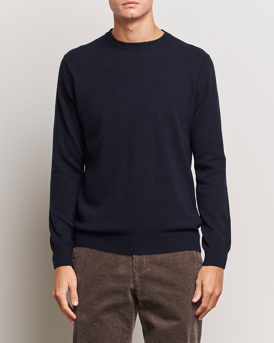 Herre |  | Oscar Jacobson | Valter Wool/Cashmere Round Neck Navy
