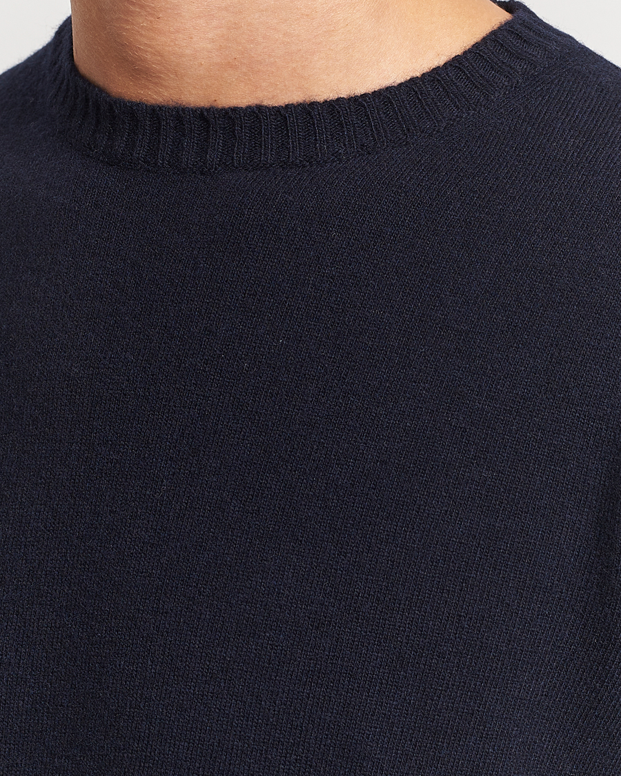 Herre | Gensere | Oscar Jacobson | Valter Wool/Cashmere Round Neck Navy
