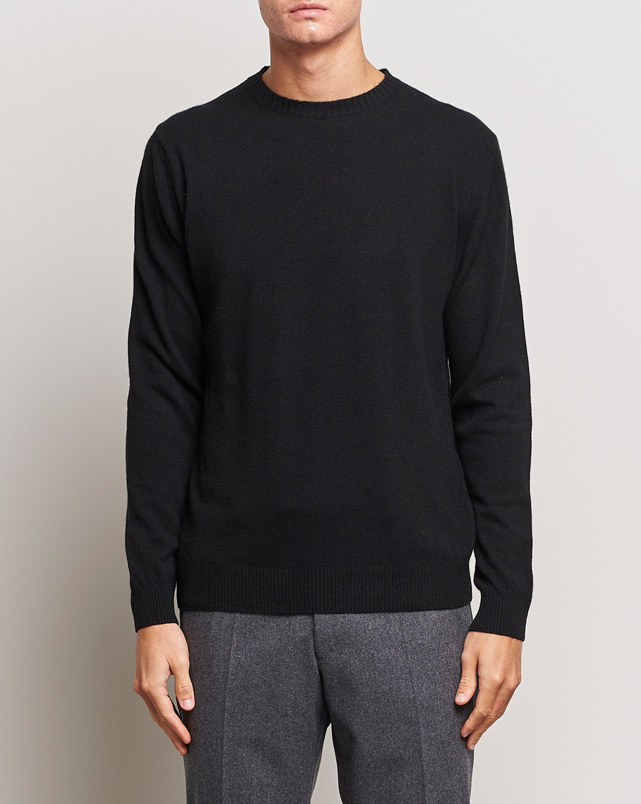 Herre |  | Oscar Jacobson | Valter Wool/Cashmere Round Neck Black