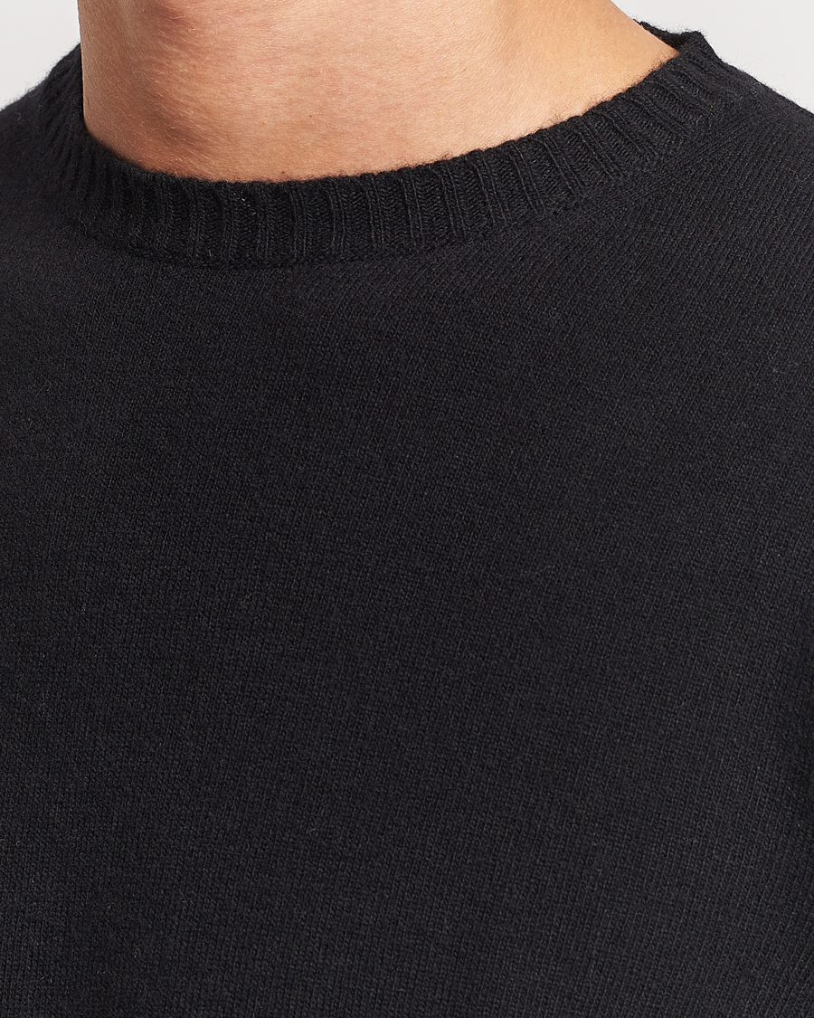 Herre | Gensere | Oscar Jacobson | Valter Wool/Cashmere Round Neck Black