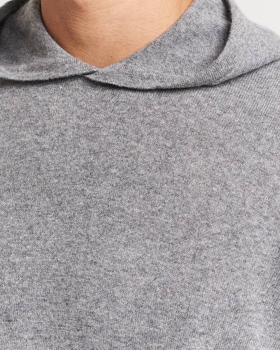 Herre | Gensere | Oscar Jacobson | Pascal Wool/Cashmere Hoodie Light Grey