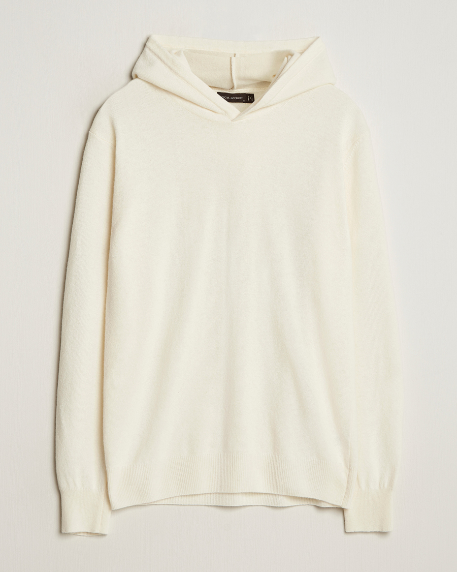 Herre | Gensere | Oscar Jacobson | Pascal Wool/Cashmere Hoodie Creme