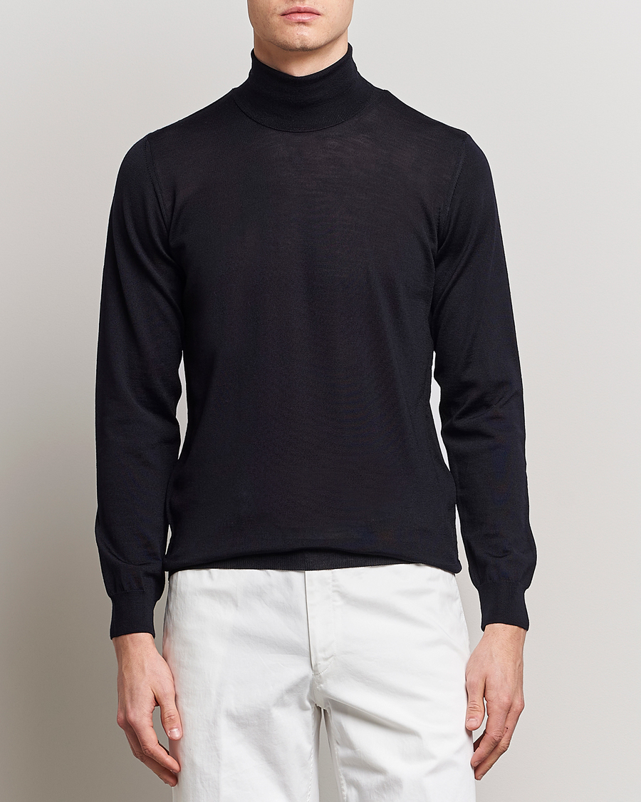 Herre |  | Oscar Jacobson | Cole Extra Fine Merino Rollneck Navy