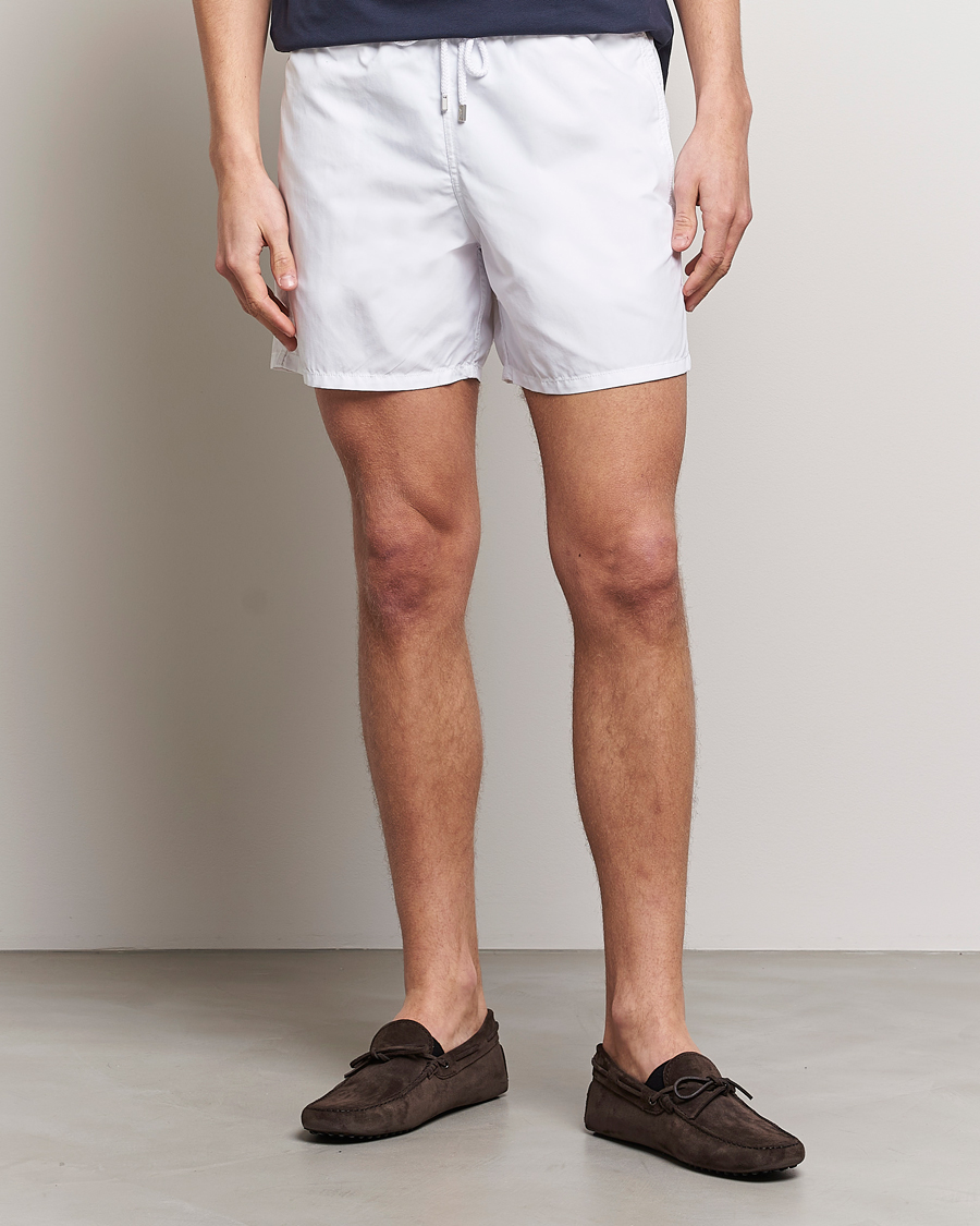 Herre | Badeshorts med snøring | Vilebrequin | Moorea Swimshorts Blanc