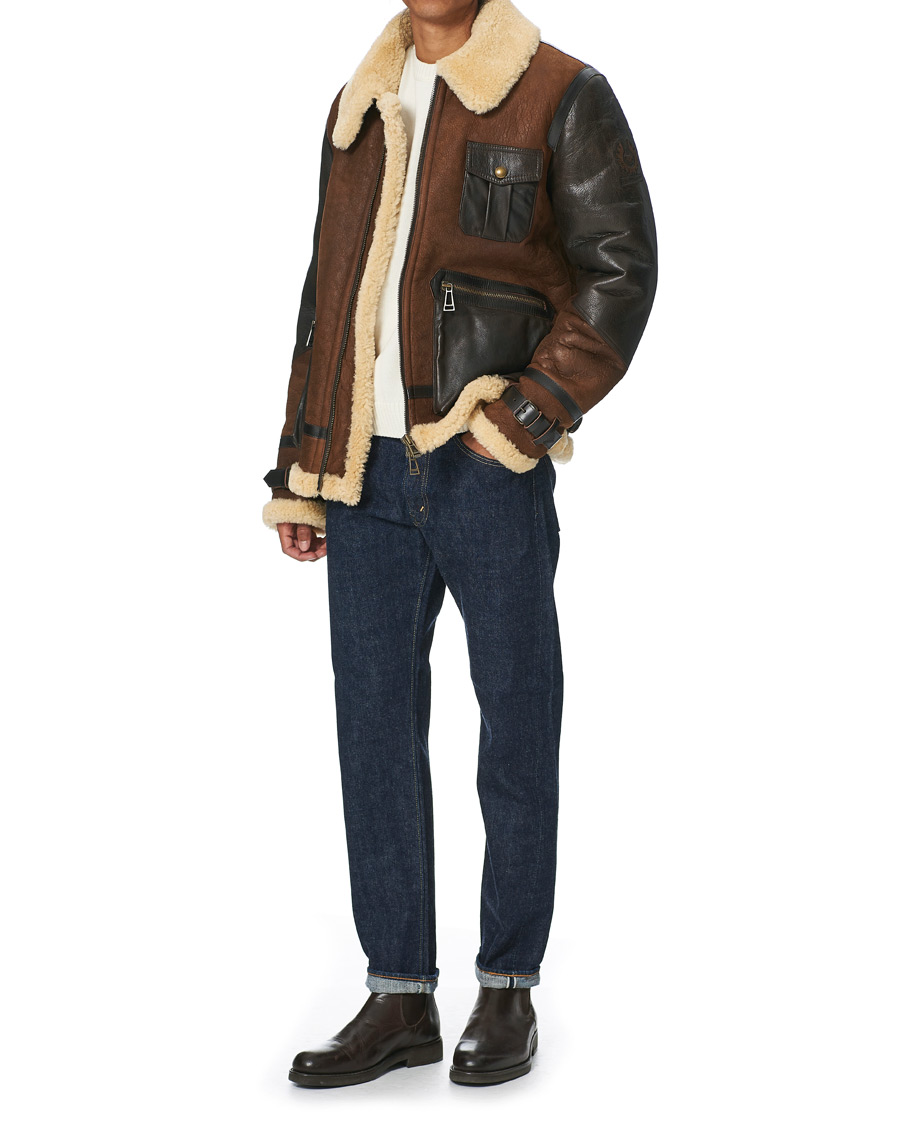 Herre | Jakker | Belstaff | Astell Sherling Leather Jacket Brown/Natural