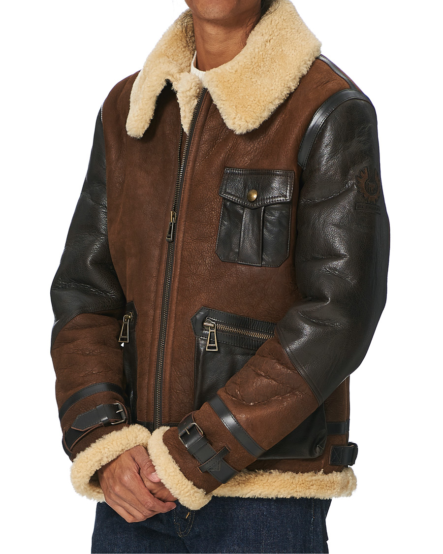 Herre | Jakker | Belstaff | Astell Sherling Leather Jacket Brown/Natural