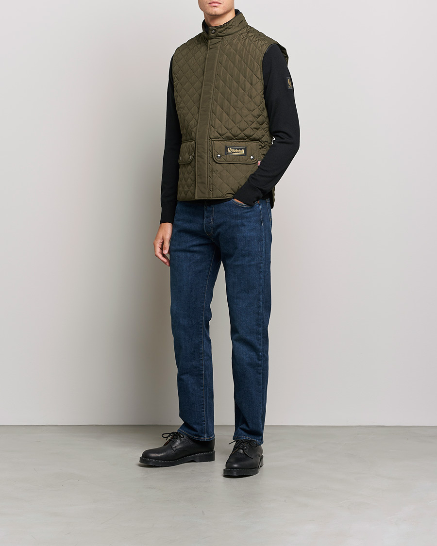 Herre | Vester | Belstaff | Waistcoat Quilted Faded Olive