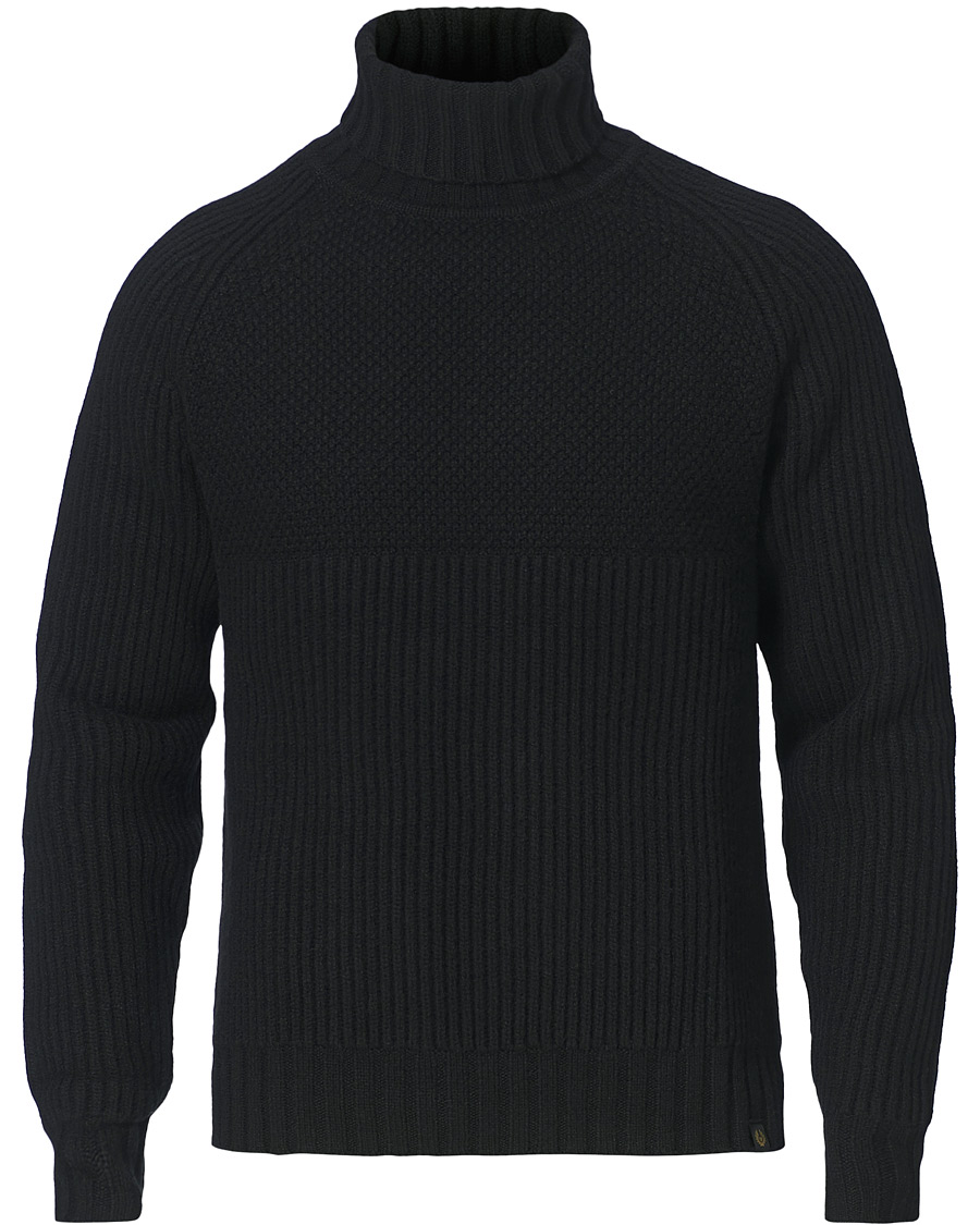 Herre | Gensere | Belstaff | Marine Knitted Rollneck Black