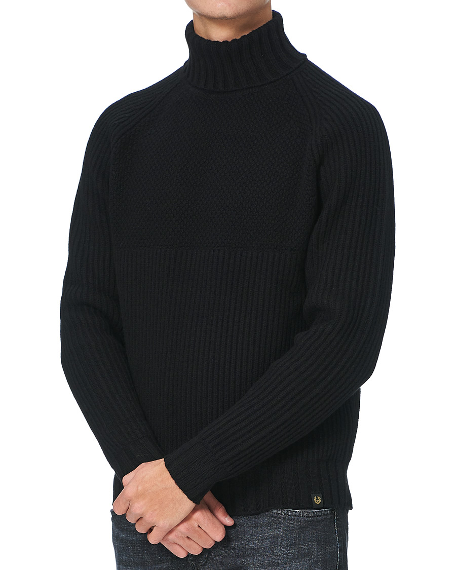 Herre | Gensere | Belstaff | Marine Knitted Rollneck Black