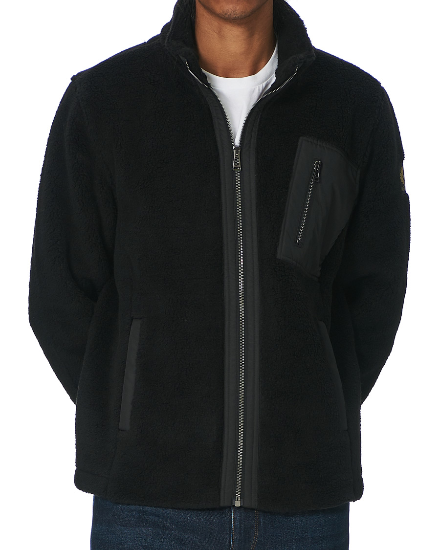 Herre | Gensere | Belstaff | Herne Full Zip Pile Fleece Black