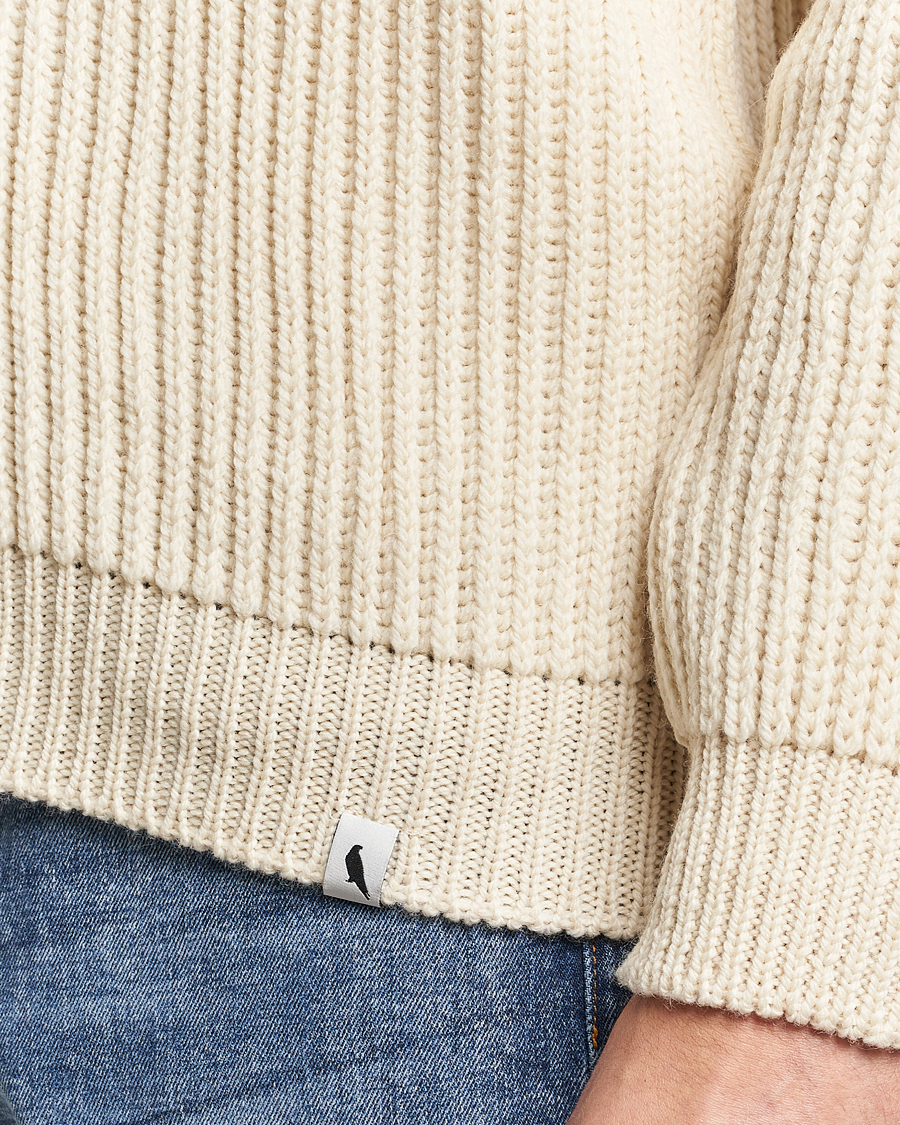 Herre | Gensere | Peregrine | Wilkinson Ribbed Wool Cardigan Ecru