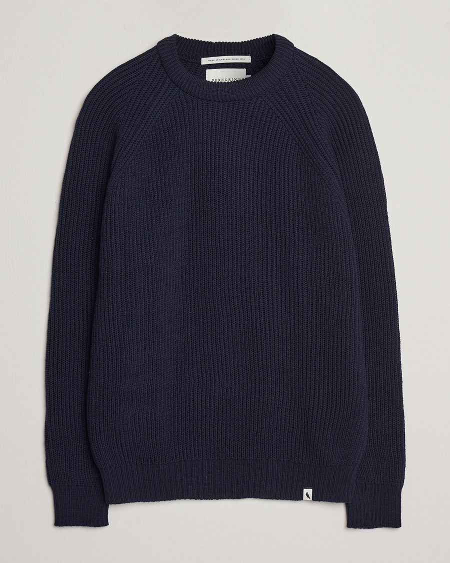 Herre |  | Peregrine | Ford Knitted Wool Jumper Navy