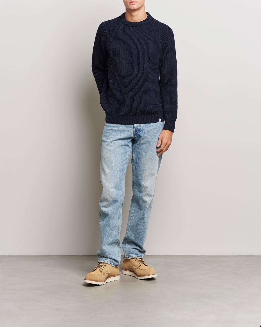 Herre | Gensere | Peregrine | Ford Knitted Wool Jumper Navy