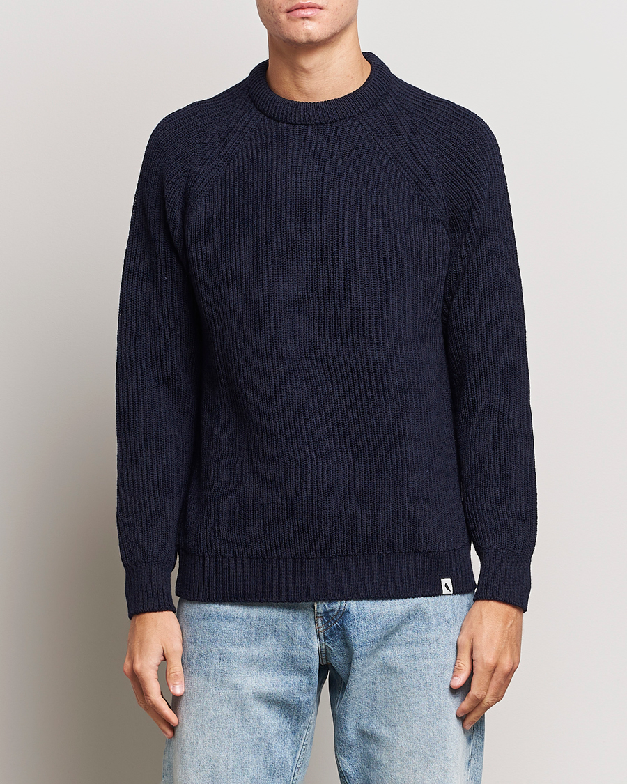 Herre | Gensere | Peregrine | Ford Knitted Wool Jumper Navy