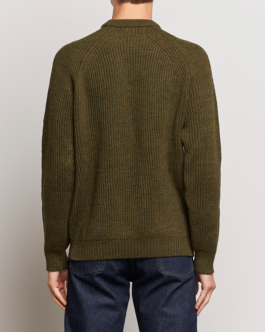 Herre | Gensere | Peregrine | Ford Knitted Wool Jumper Olive