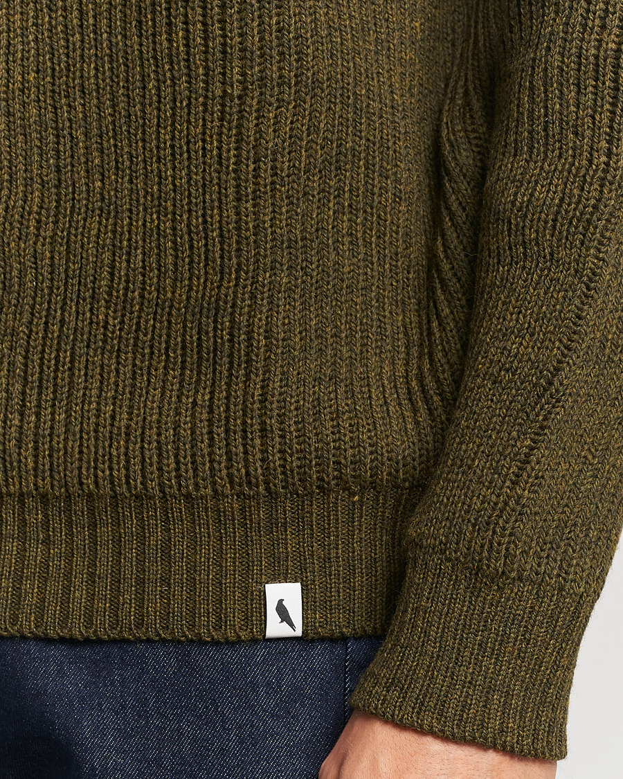 Herre | Gensere | Peregrine | Ford Knitted Wool Jumper Olive