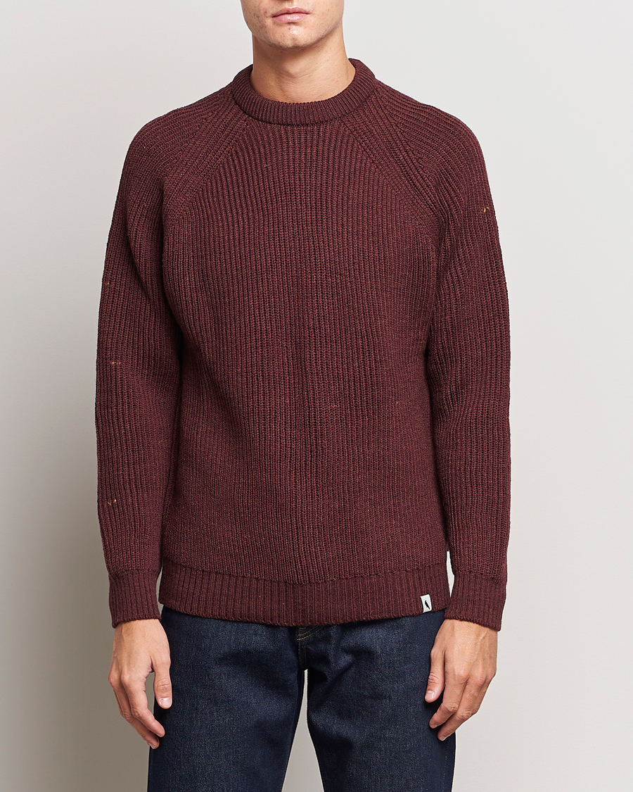 Herre | Peregrine | Peregrine | Ford Knitted Wool Jumper Shiraz