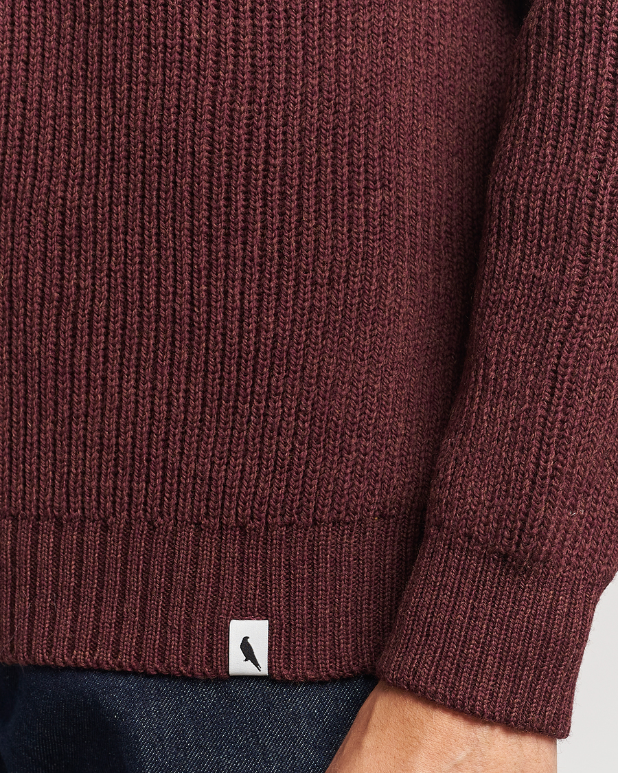 Herre | Gensere | Peregrine | Ford Knitted Wool Jumper Shiraz