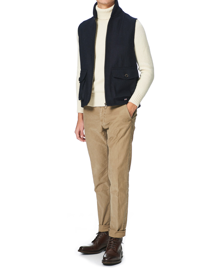 Herre | Jakker | Peregrine | Horrix Harris Tweed Wool Gilet Navy