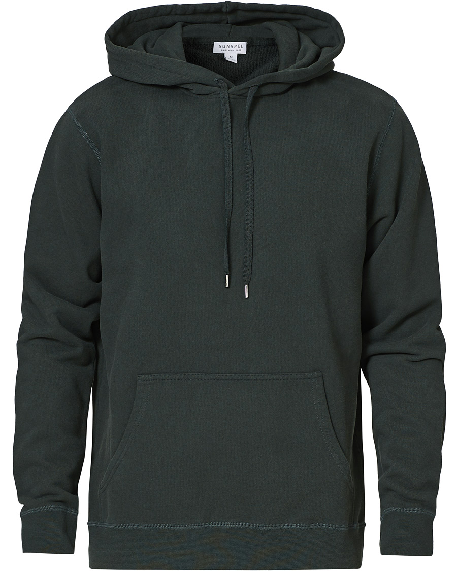 Herre | Gensere | Sunspel | Loopback Hoodie Forest Green