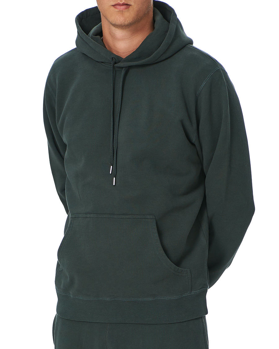 Herre | Gensere | Sunspel | Loopback Hoodie Forest Green