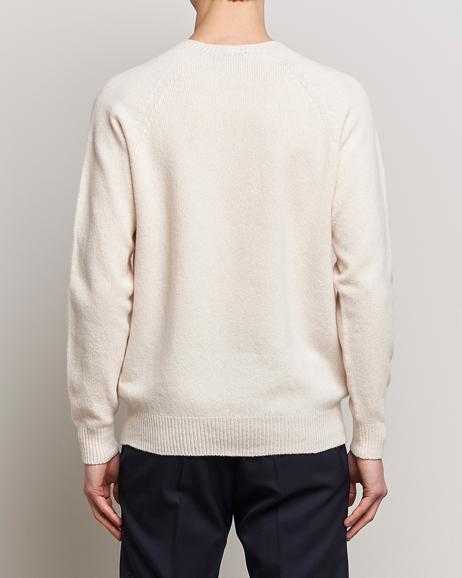 Herre | Gensere | Sunspel | Lambswool Crew Neck Ecru