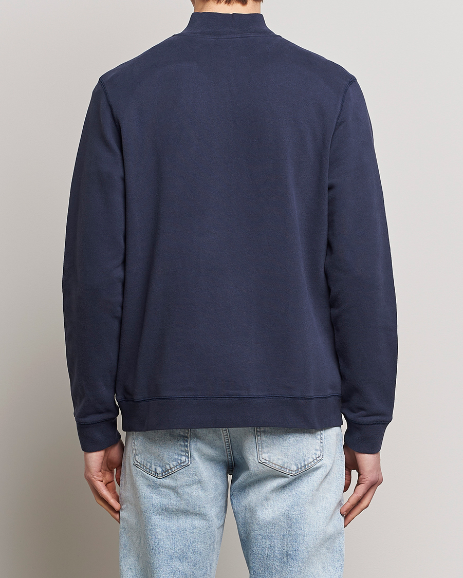 Herre | Gensere | Sunspel | Loopback Half Zip Navy