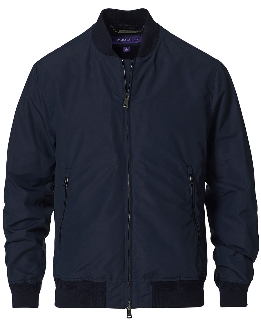 Herre | Jakker | Ralph Lauren Purple Label | Drayton Lined Bomber Jacket Chairman Navy