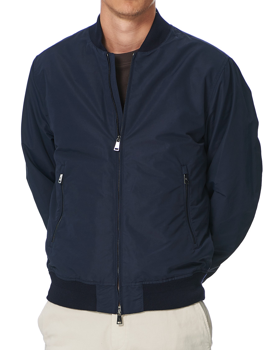 Herre | Jakker | Ralph Lauren Purple Label | Drayton Lined Bomber Jacket Chairman Navy
