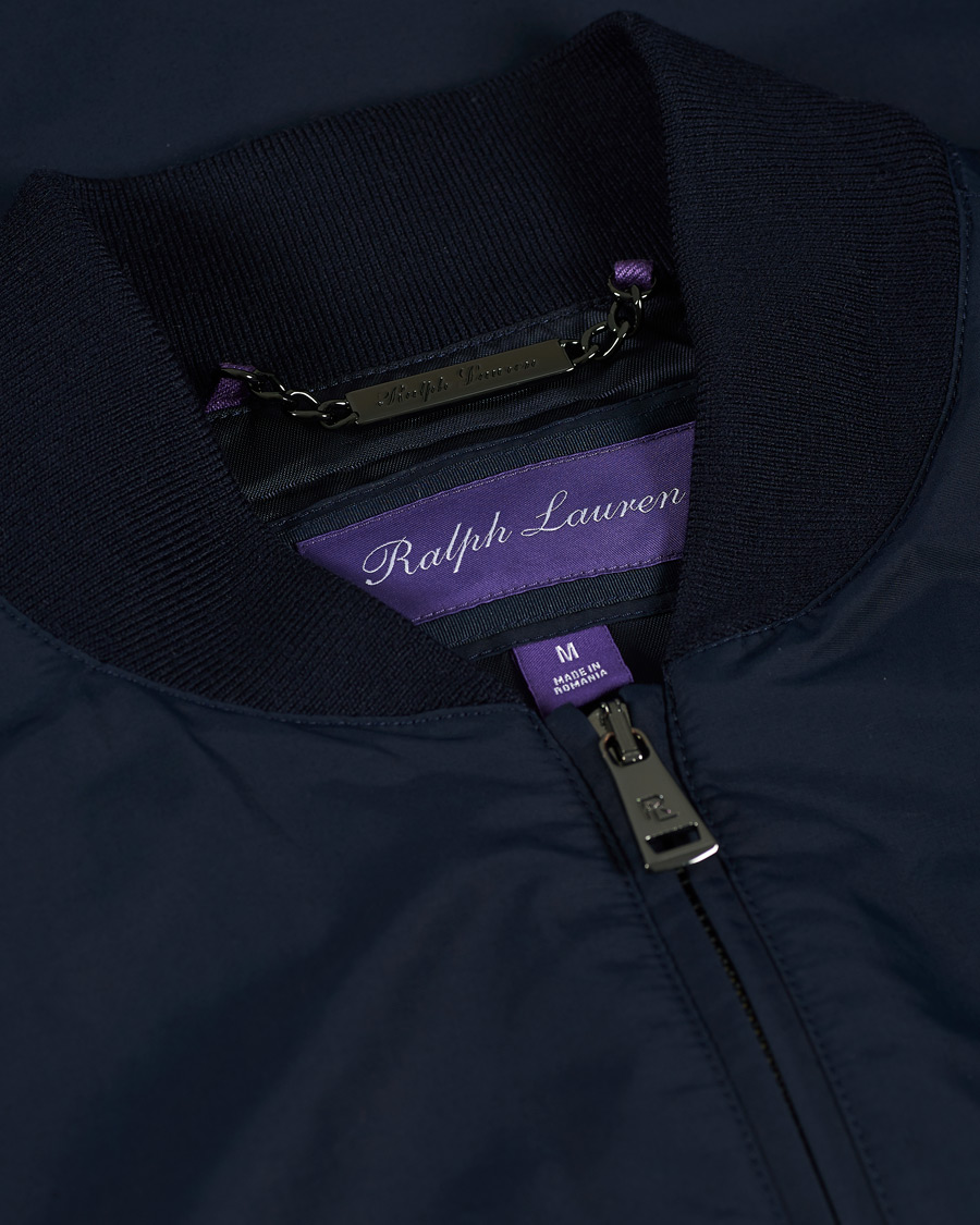 Herre | Jakker | Ralph Lauren Purple Label | Drayton Lined Bomber Jacket Chairman Navy