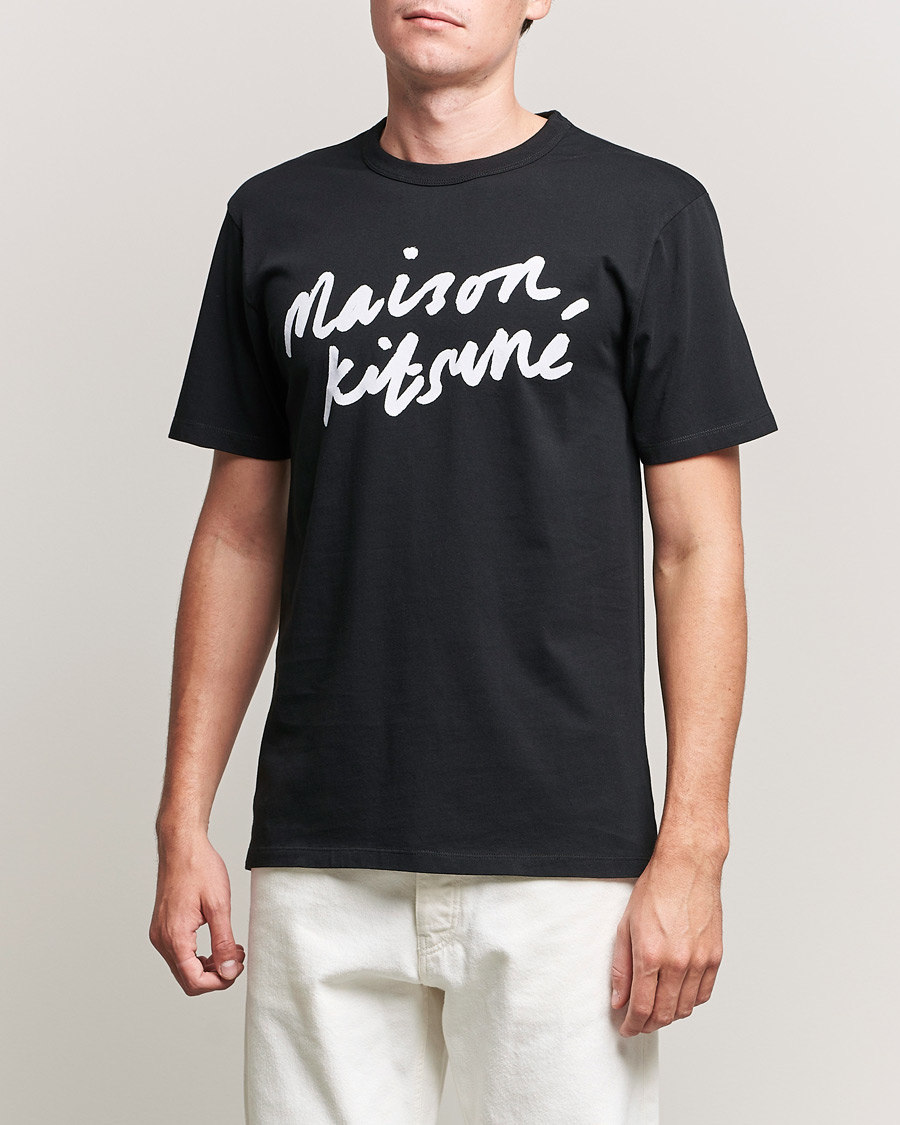 Herre | T-Shirts | Maison Kitsuné | Handwriting Tee Black