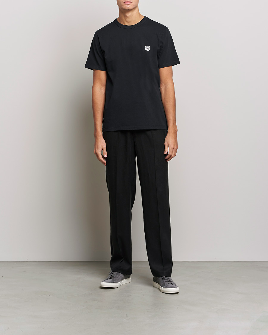 Herre | T-Shirts | Maison Kitsuné | Grey Fox Head Tee Black
