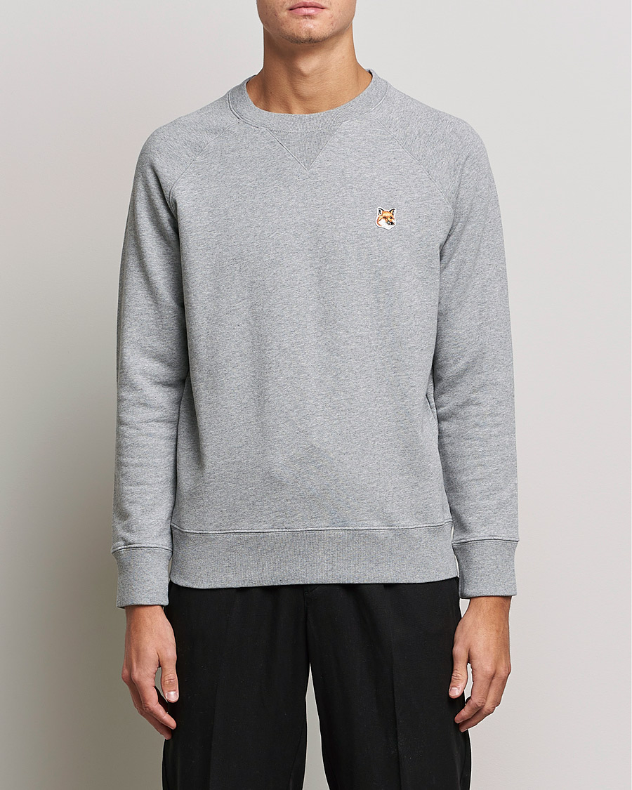 Herre | Gensere | Maison Kitsuné | Fox Head Sweatshirt Grey Melange
