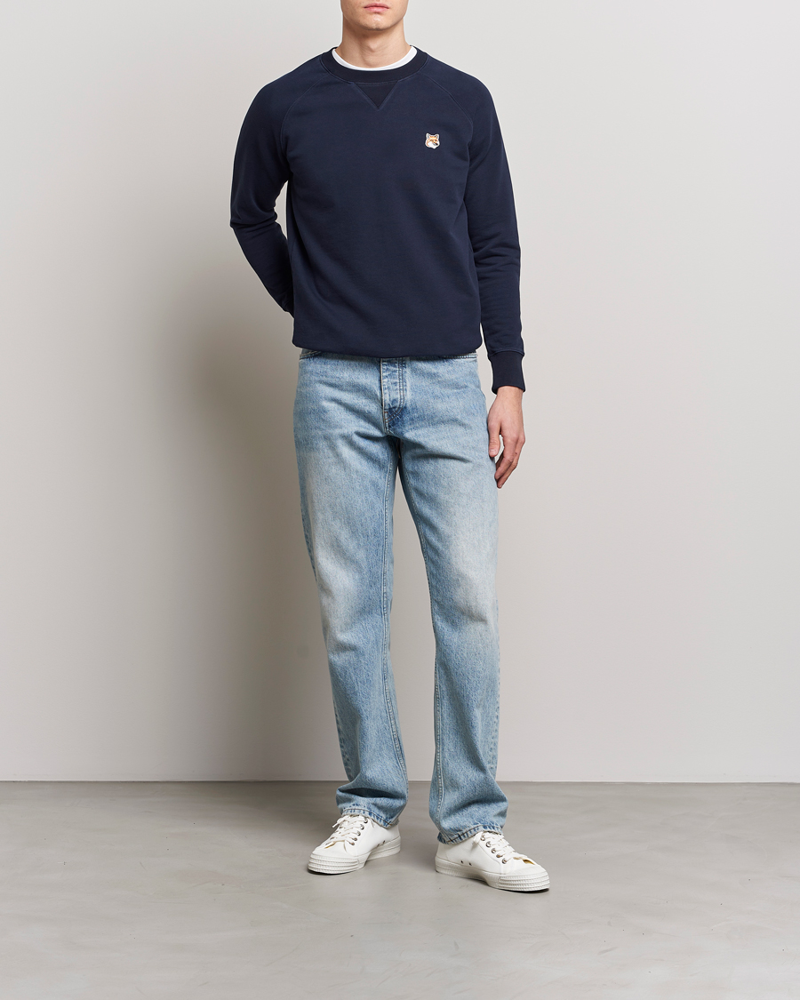Herre | Gensere | Maison Kitsuné | Fox Head Sweatshirt Navy