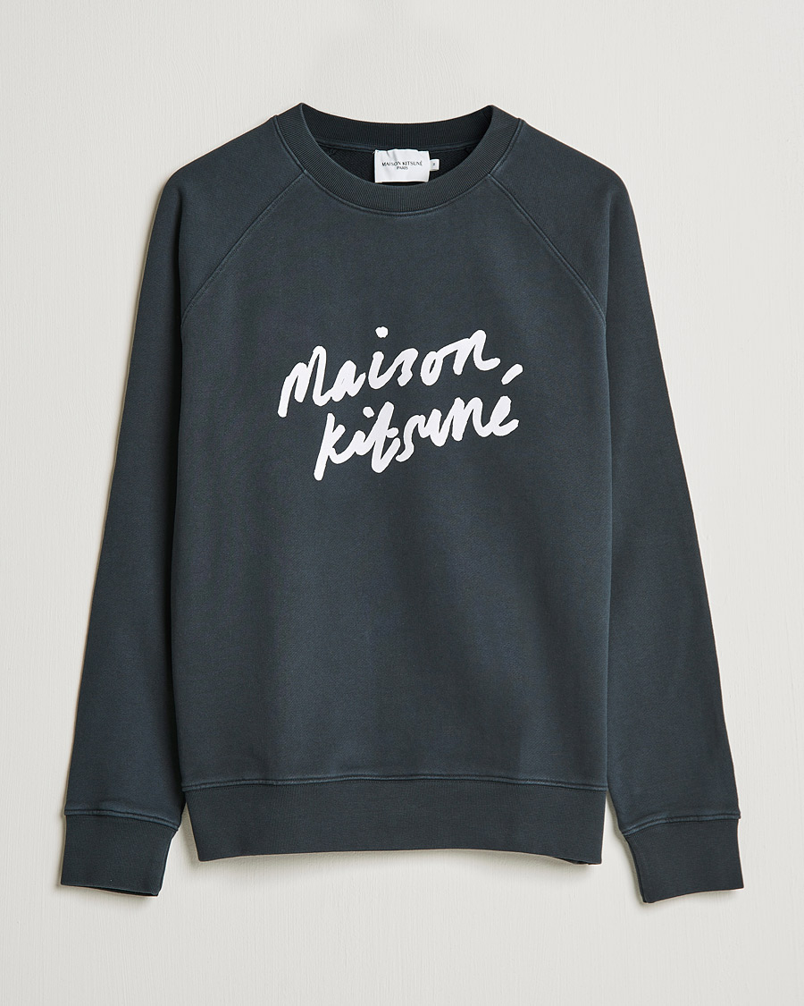 Herre | Gensere | Maison Kitsuné | Handwriting Sweatshirt Anthracite