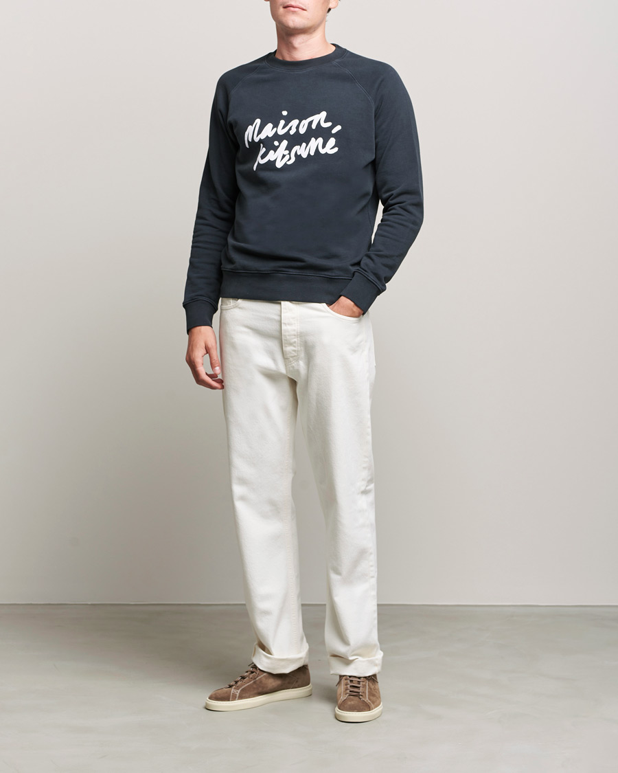 Herre | Gensere | Maison Kitsuné | Handwriting Sweatshirt Anthracite