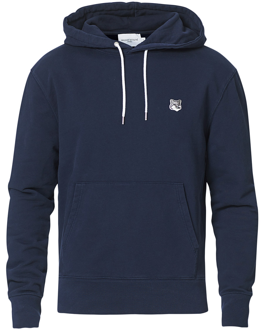 Herre | Gensere | Maison Kitsuné | Grey Fox Head Hoodie Navy