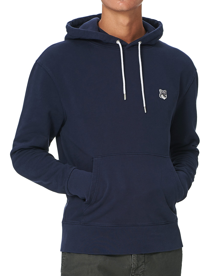 Herre | Gensere | Maison Kitsuné | Grey Fox Head Hoodie Navy