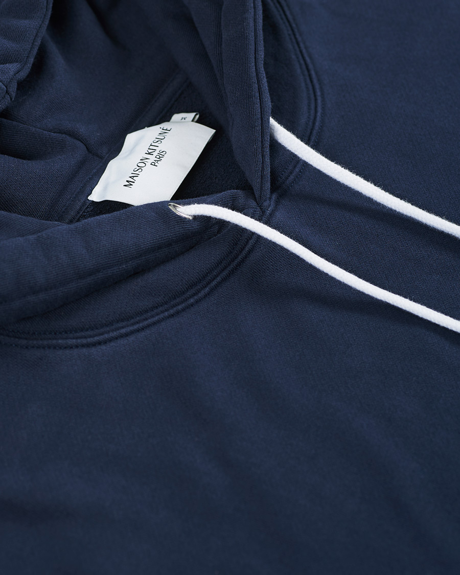 Herre | Gensere | Maison Kitsuné | Grey Fox Head Hoodie Navy