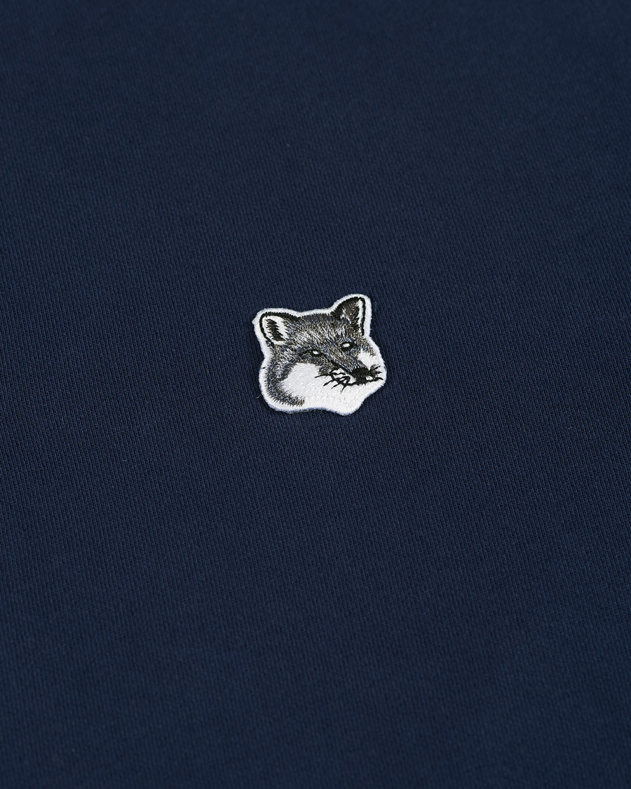 Herre | Gensere | Maison Kitsuné | Grey Fox Head Hoodie Navy