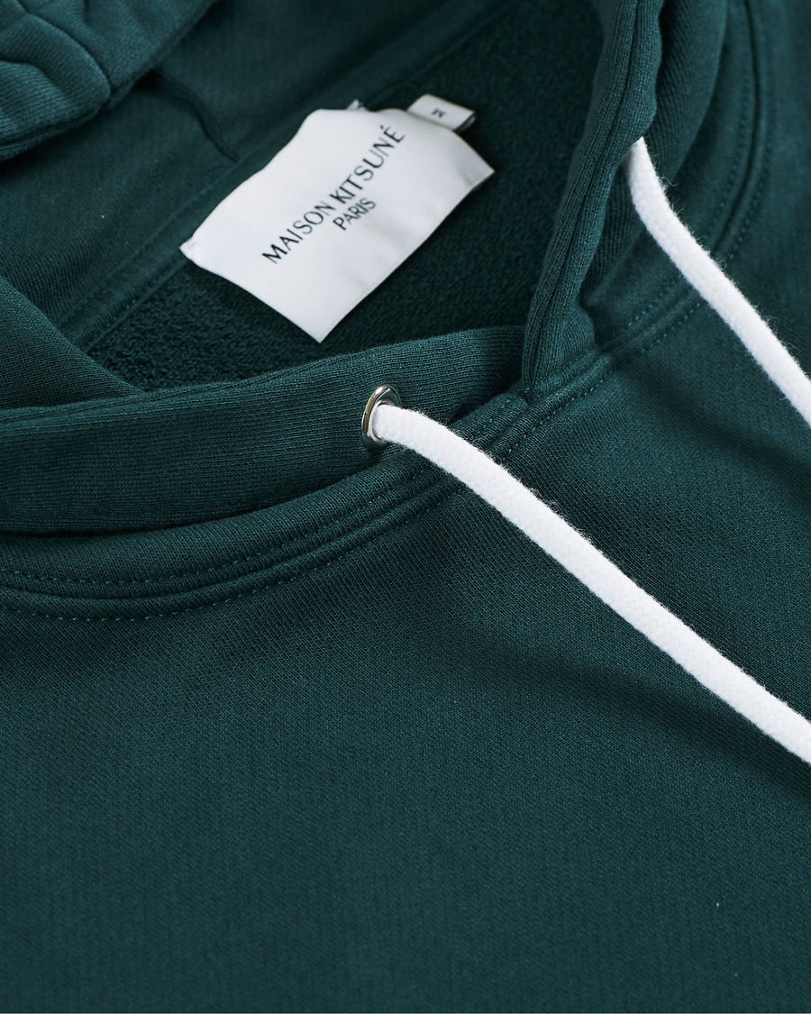 Herre | Gensere | Maison Kitsuné | Grey Fox Head Hoodie Dark Green