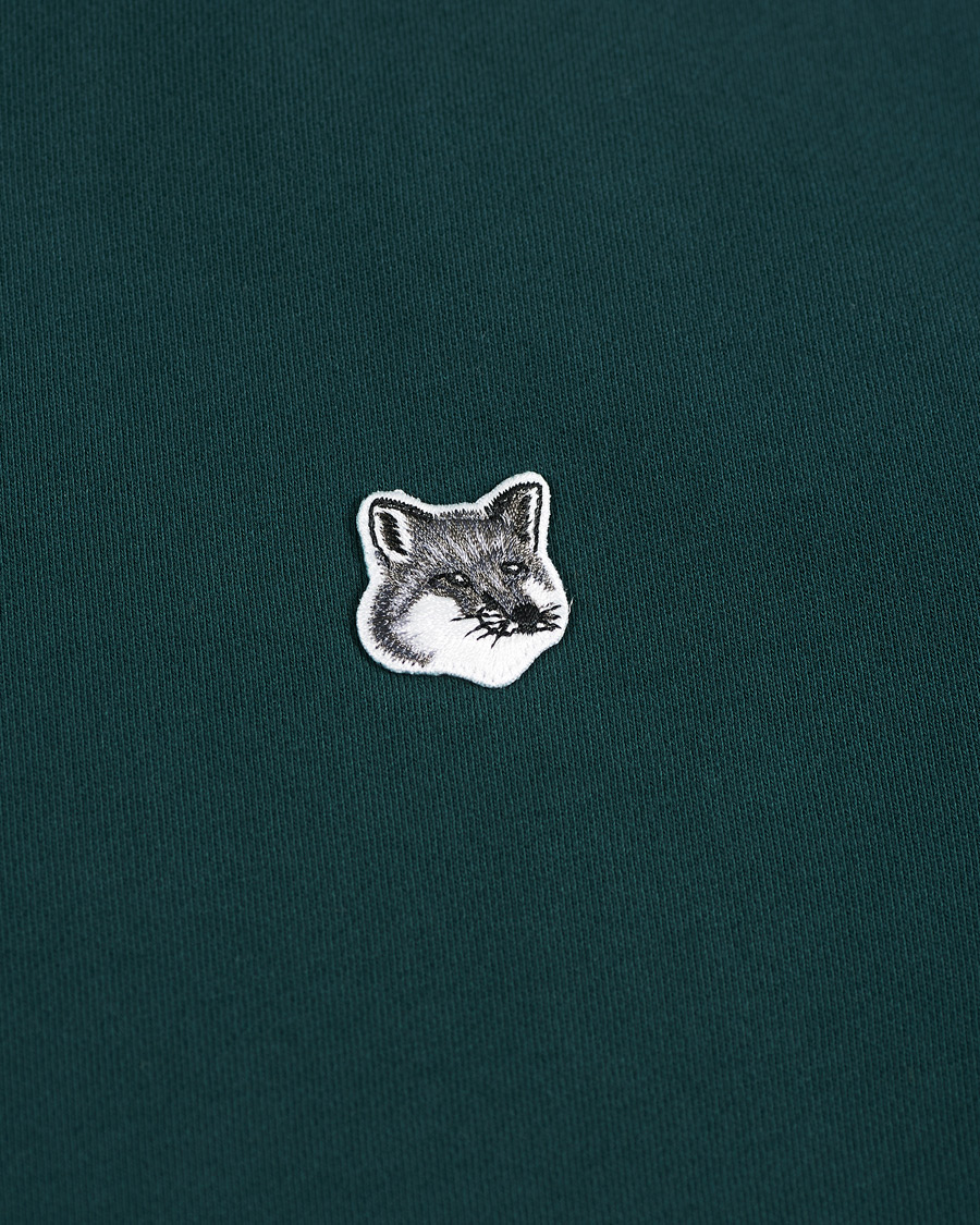 Herre | Gensere | Maison Kitsuné | Grey Fox Head Hoodie Dark Green