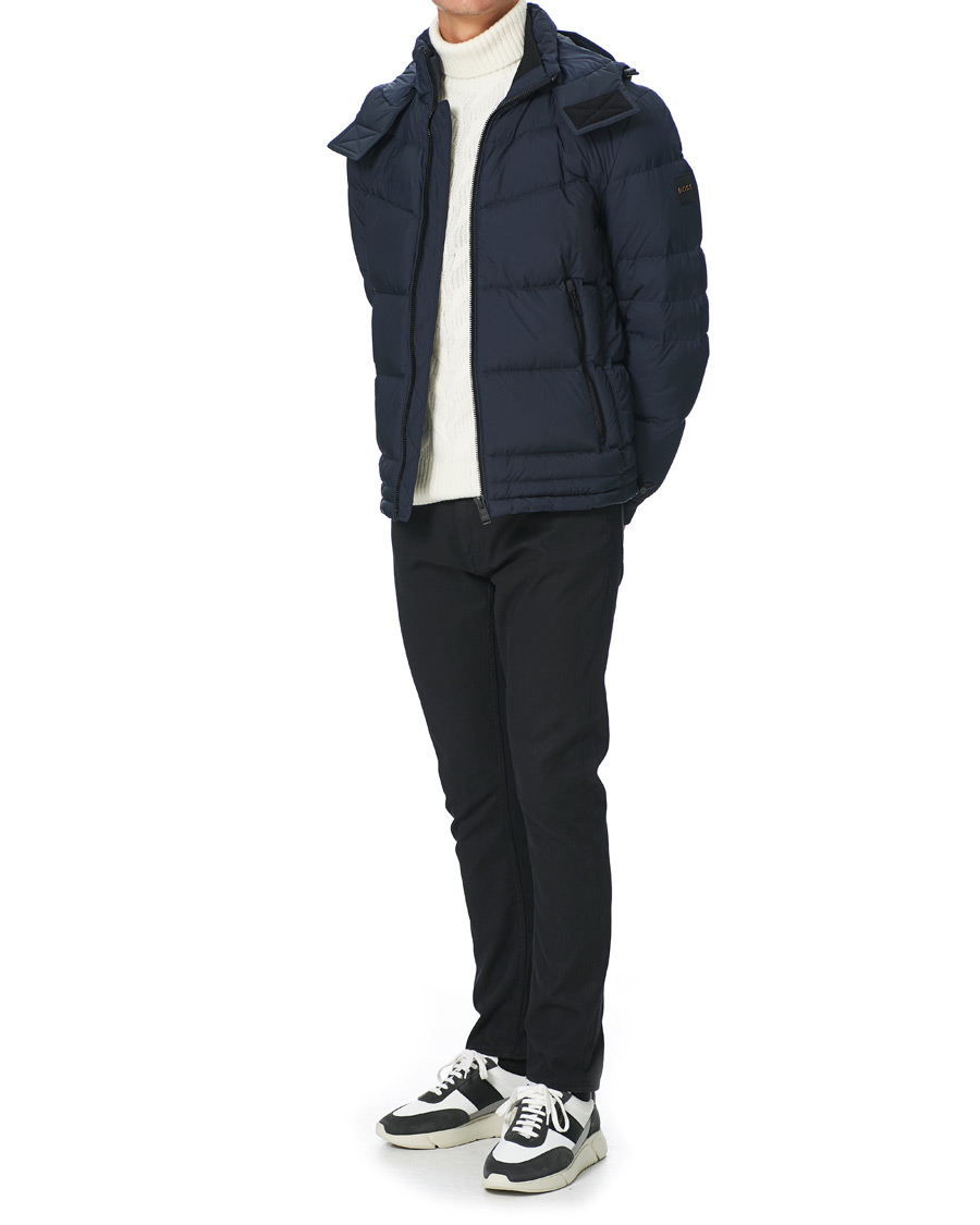 Herre | Jakker | BOSS ORANGE | BOSS Casual Otu Hooded Down Jacket Dark Blue