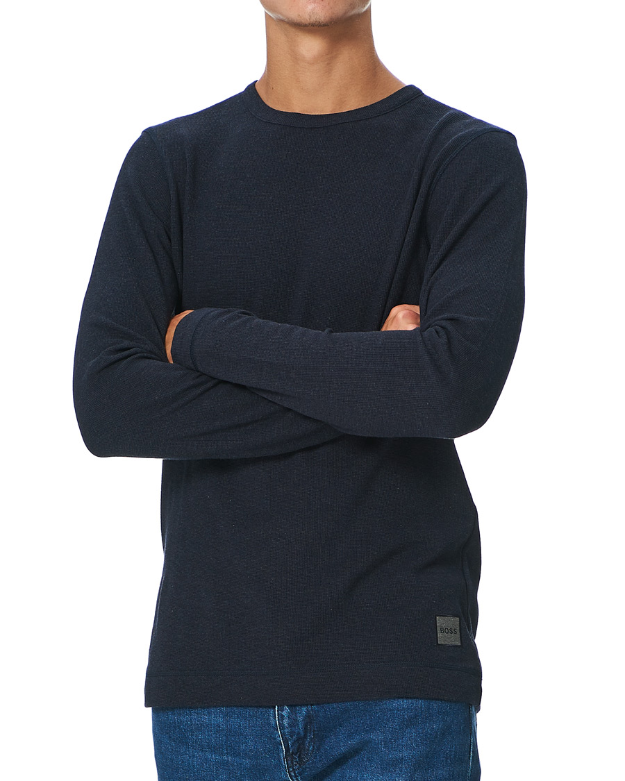 Herre | Gensere | BOSS ORANGE | BOSS Casual Tempest Sweater Dark Blue