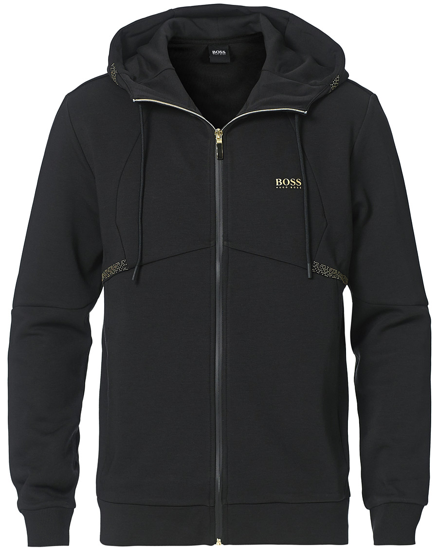 Herre | Gensere | BOSS GREEN | BOSS Athleisure Saggy Full Zip Hoodie Black