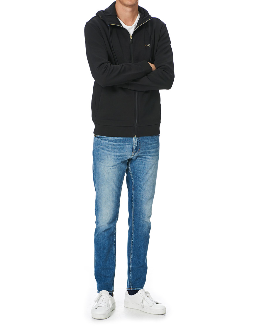 Herre | Gensere | BOSS GREEN | BOSS Athleisure Saggy Full Zip Hoodie Black