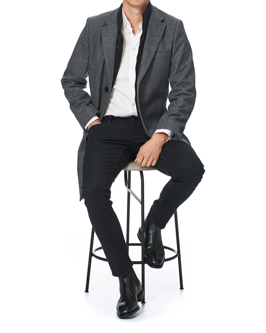 Herre | Jakker | HUGO | Milogan Wool Coat Medium Grey